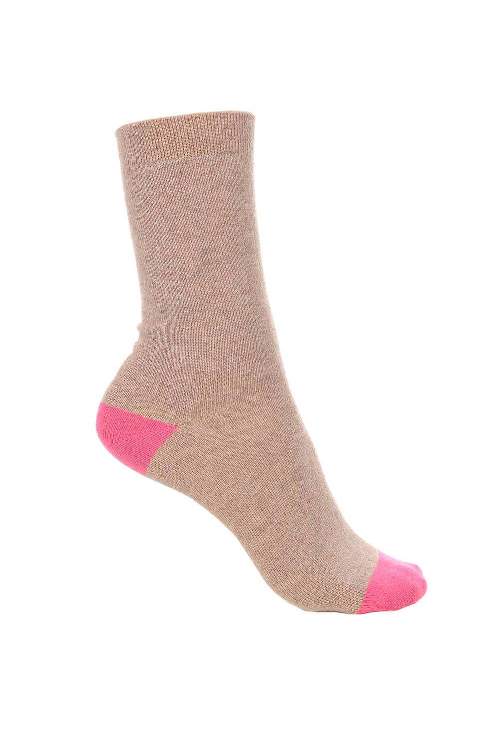 Cachemire & Elasthanne accessoires chaussettes frontibus natural brown chine rose shocking 35 38